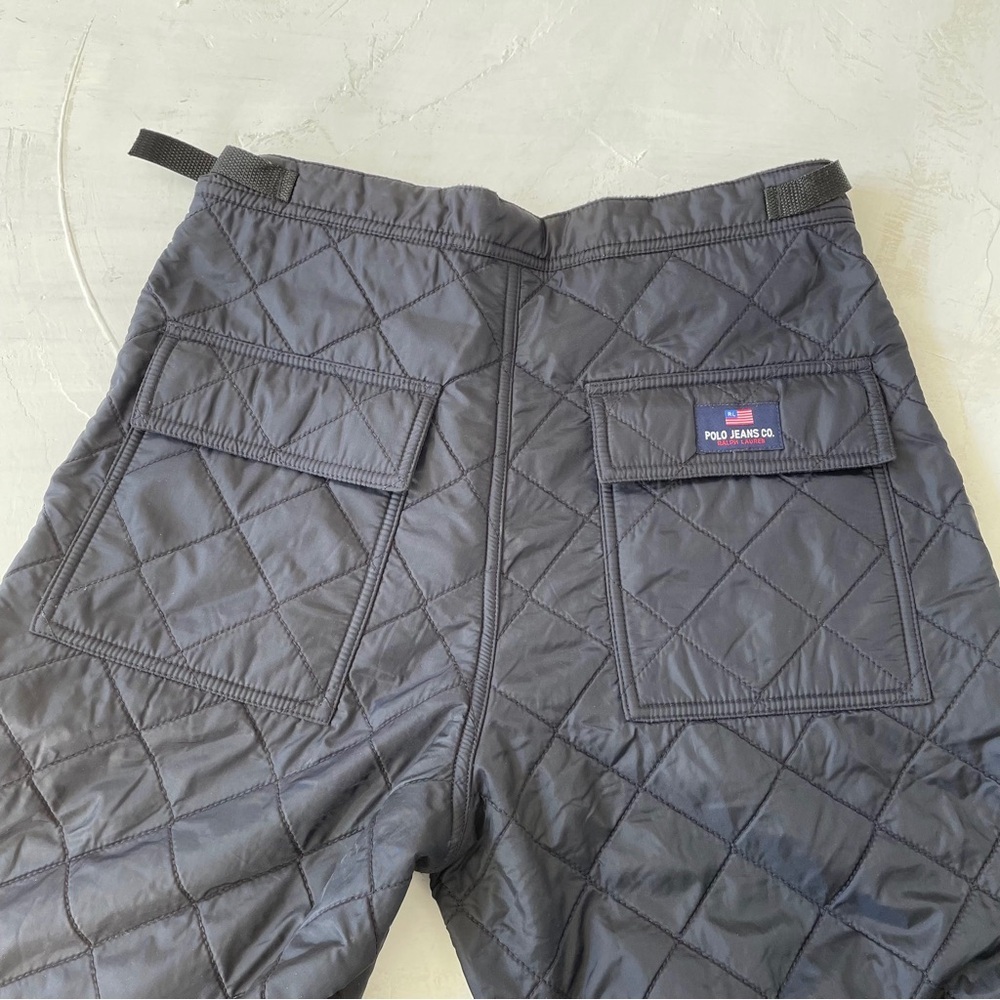 Vintage Polo Jeans Co Ralph Lauren mens quilted blue joggers pants size 29 - Picture 6 of 9